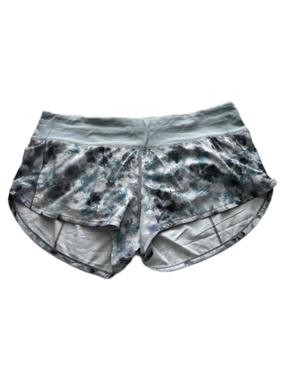 lululemon athletica Pale Blue Marble-Print Athletic Shorts